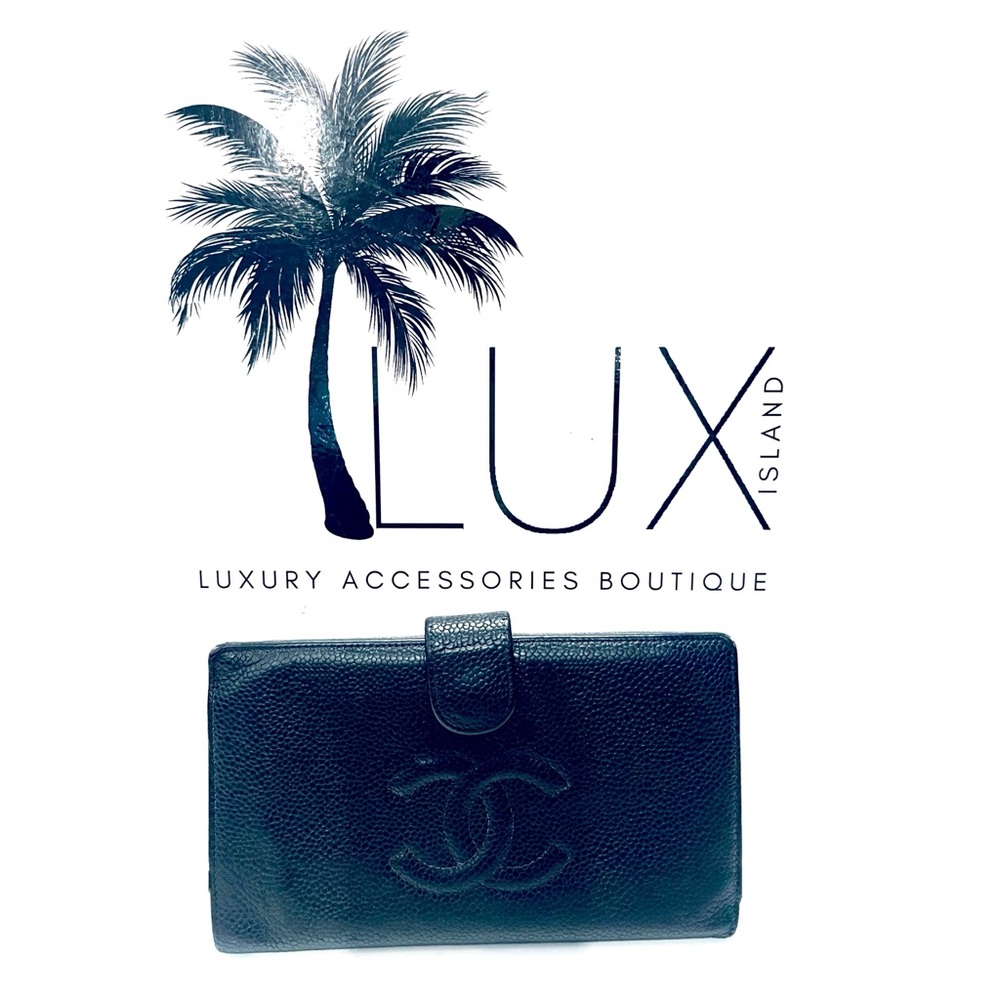 🏝️ CHANEL Caviar Timeless CC French Wallet Black